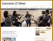 Tablet Screenshot of concertsinthewest.org